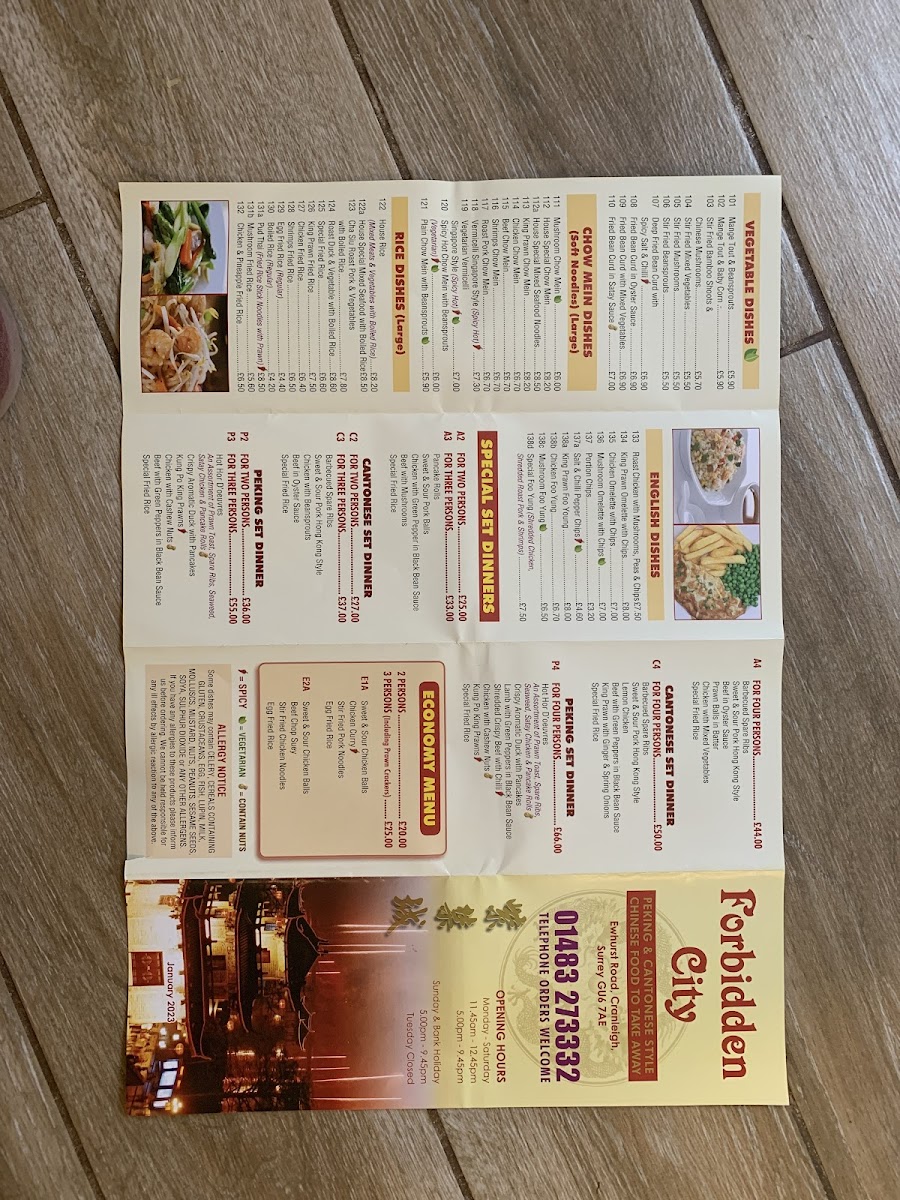 Forbidden City Chinese Chinese Take Away